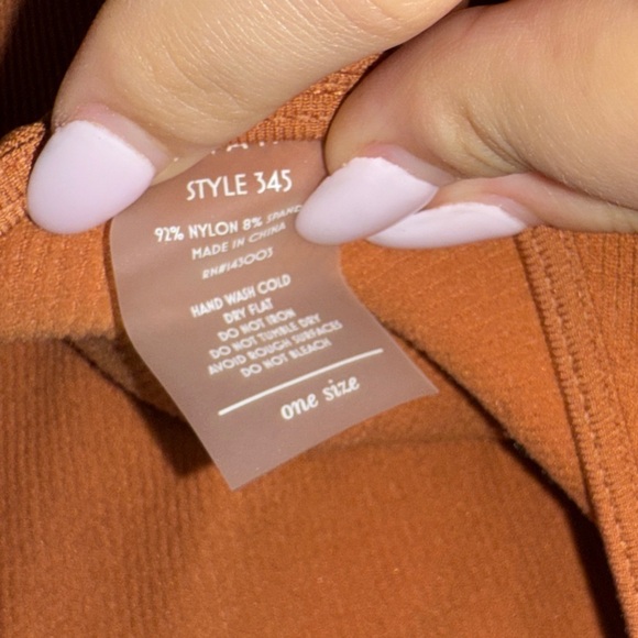 2/$15 Elegant Brown V-Neck Long Sleeve Blouse - Picture 3 of 3